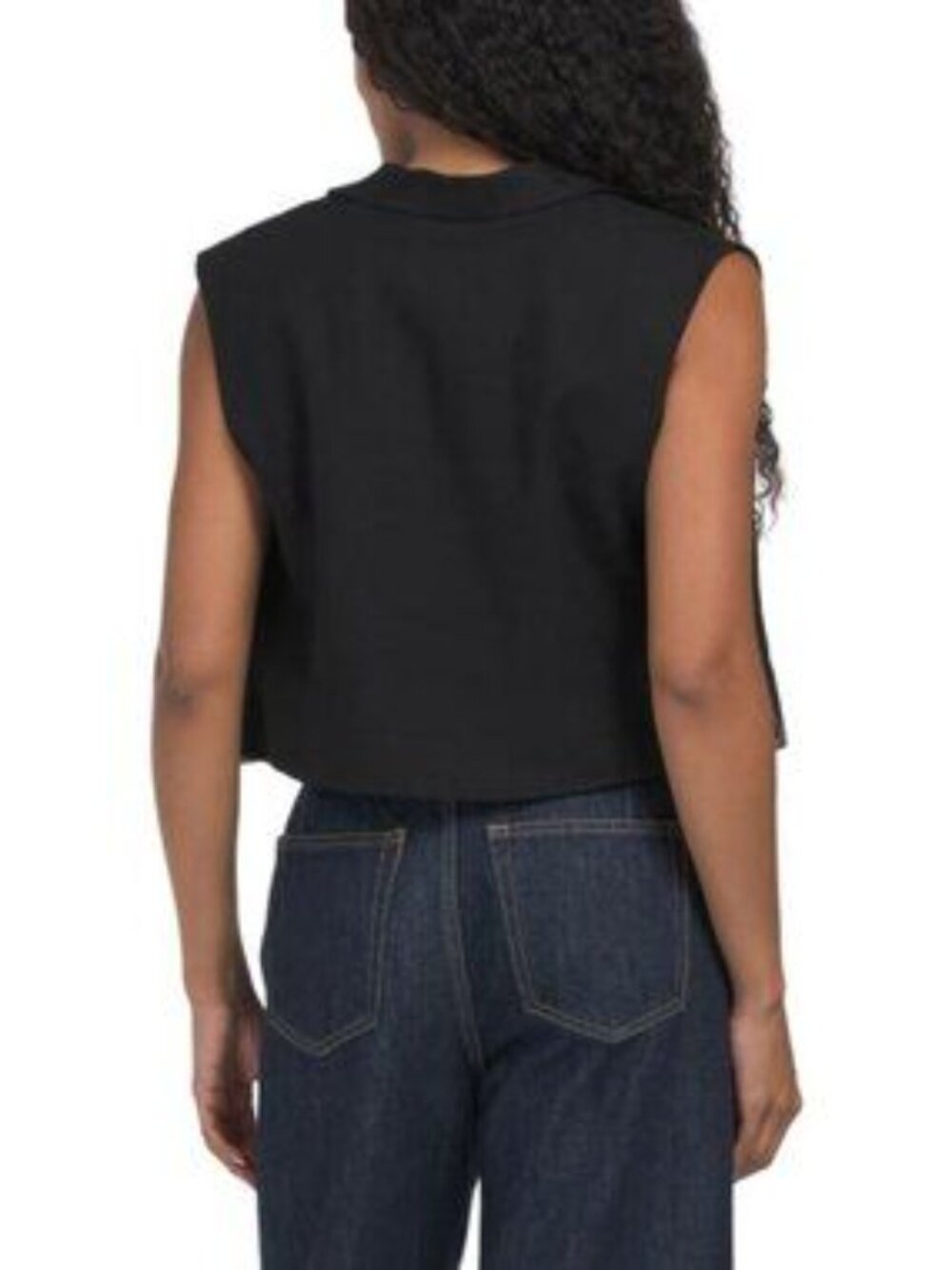 RACHEL ZOE Linen Blend Buttoned Vest - Picture 2 of 3
